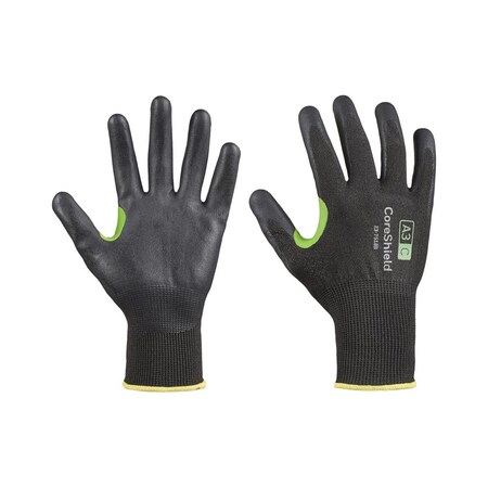 Honeywell 582-23-7518B-8M 18 Gauge A3-C Micro-Foam Coreshield Glove; Black; Medium - Size 8 582-23-7518B/8M